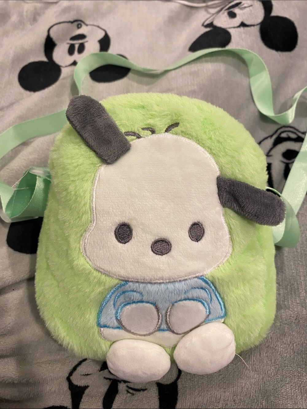 Sanrio Plush Green Pochacco Shoulder Bag